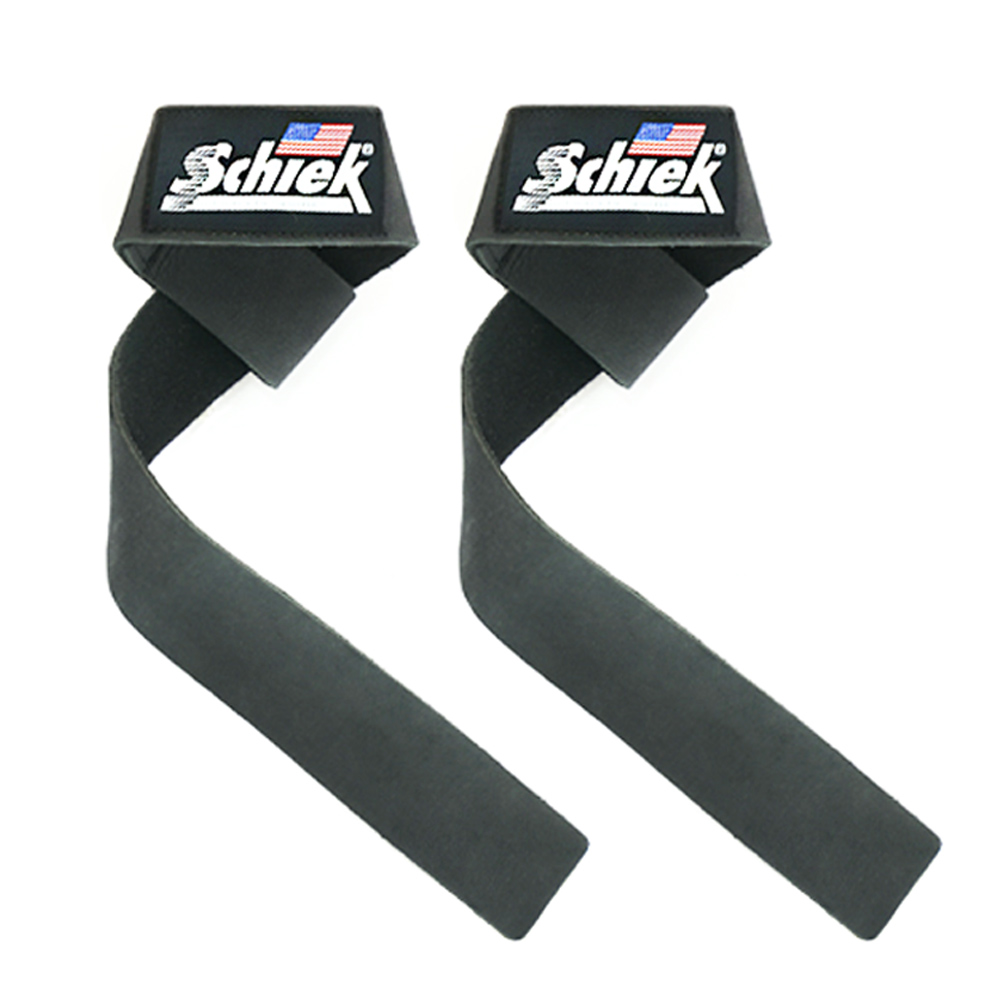 SCHIEK 1000LLS 천연 가죽 리프팅 스트랩 블랙