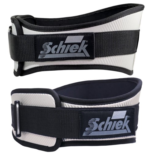 SCHIEK CF3006 카본 피버 리프팅 벨트 WHITE/BLACK